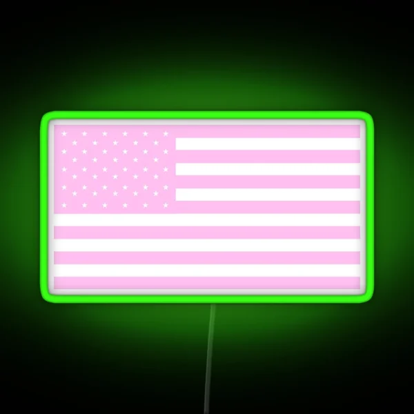 American Flag Pink Pastel RGB Neon Sign