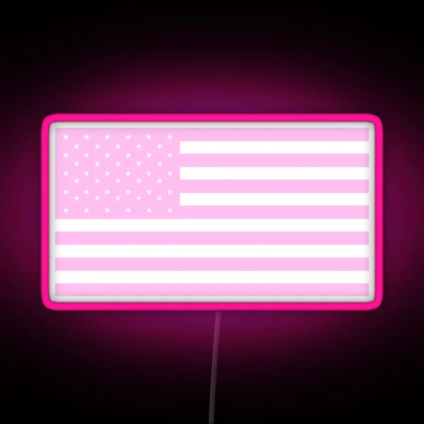 American Flag Pink Pastel RGB Neon Sign