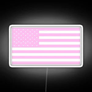 American Flag Pink Pastel RGB Neon Sign