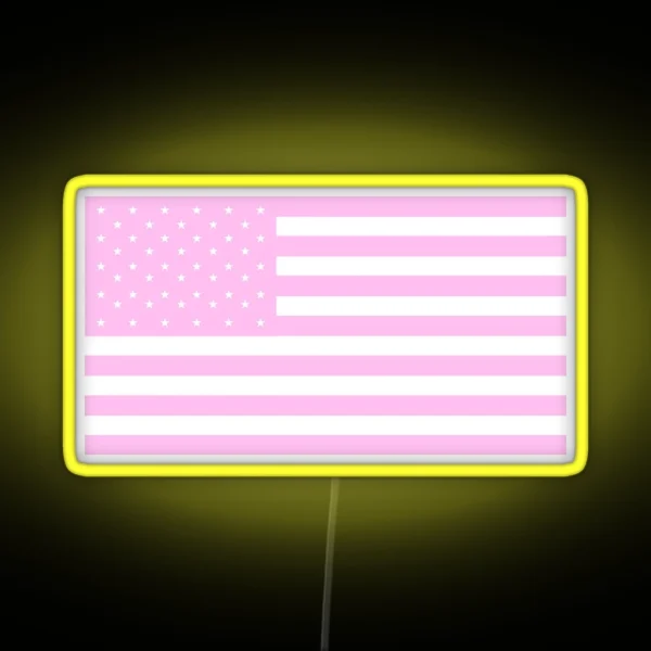 American Flag Pink Pastel RGB Neon Sign