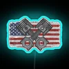 American Flag Piston Car Enthusiast Funny Cars Repair Fixer Mechanic Gift RGB Neon Sign - Image 2