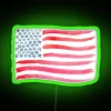Vibrant Patriotic Home Decor American Flag Watercolor Neon Sign Artwork