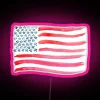 Colorful American Flag Design Watercolor Effect RGB LED Neon Sign