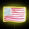 Colorful American Flag watercolor design RGB LED neon display lighting