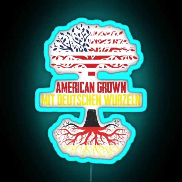 American Grown DNA Tree For Deutsch Pride Deutschland RGB Neon Sign