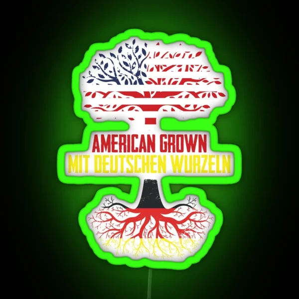 American Grown DNA Tree For Deutsch Pride Deutschland RGB Neon Sign