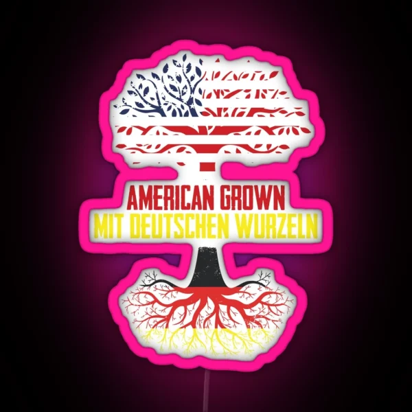 American Grown DNA Tree For Deutsch Pride Deutschland RGB Neon Sign