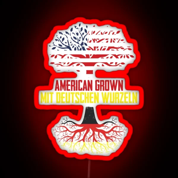 American Grown DNA Tree For Deutsch Pride Deutschland RGB Neon Sign