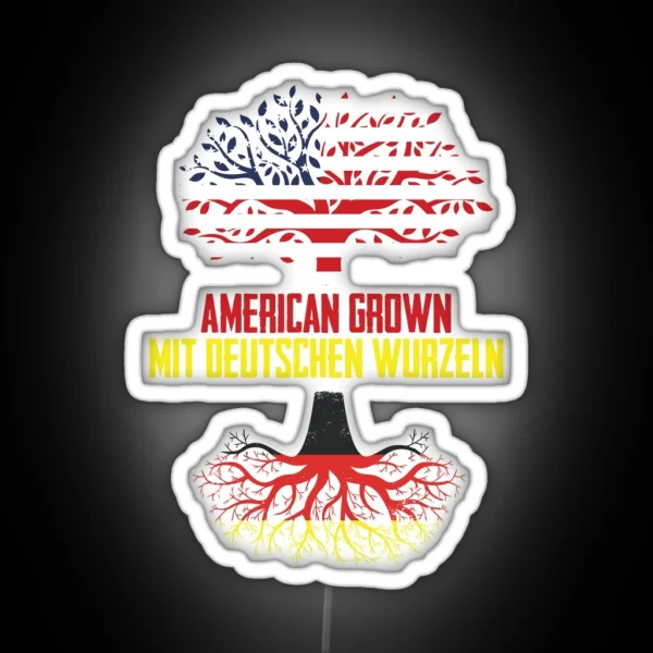 American Grown DNA Tree For Deutsch Pride Deutschland RGB Neon Sign
