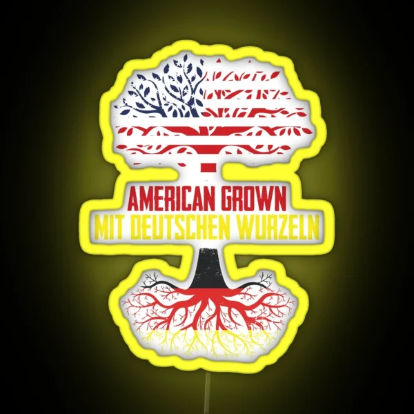 American Grown DNA Tree For Deutsch Pride Deutschland RGB Neon Sign