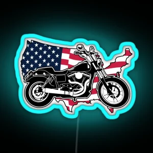 American Motorcycle RGB Neon Sign