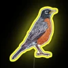 American Robin Bird Painting No Background RGB Neon Sign - Image 5