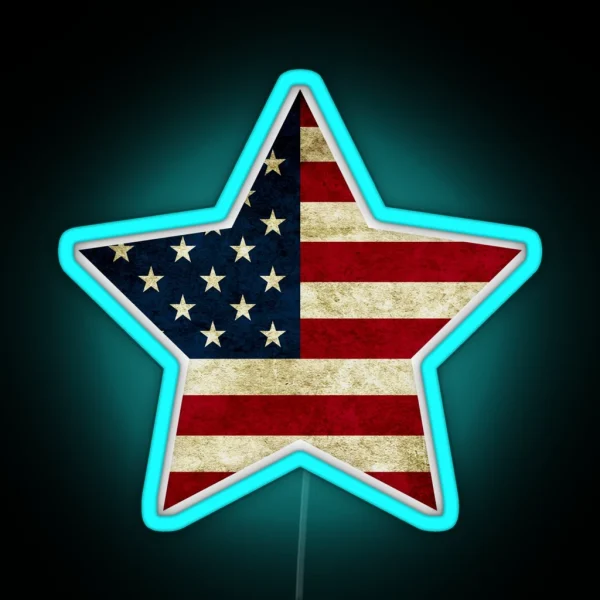 American Star Helmet Hydro Led RGB Neon Sign
