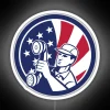 American Telephone Installation Repair Technician Icon RGB Neon Sign - Image 4