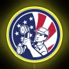 American Telephone Installation Repair Technician Icon RGB Neon Sign - Image 5