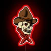 Vintage Western spirit meets modern glow with this cowboy skull sign.