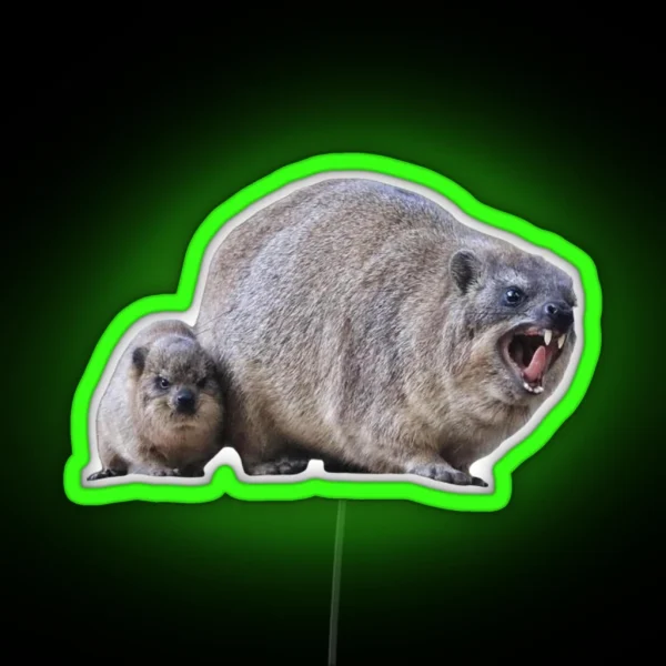 Amgry Rock Hyrax RGB Neon Sign