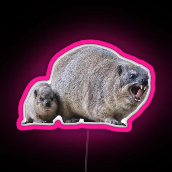 Amgry Rock Hyrax RGB Neon Sign