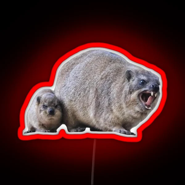 Amgry Rock Hyrax RGB Neon Sign