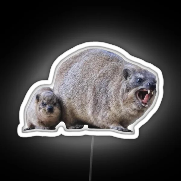 Amgry Rock Hyrax RGB Neon Sign
