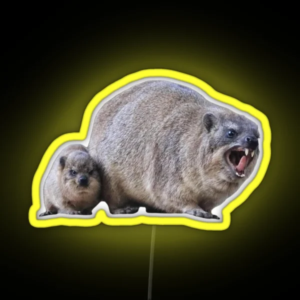 Amgry Rock Hyrax RGB Neon Sign