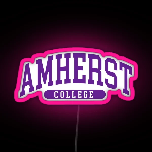 Amherst College Font Curved RGB Neon Sign