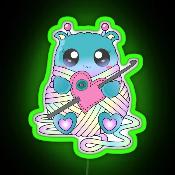 Amicreatures Logo Crochet Monster Amigurumi RGB Neon Sign