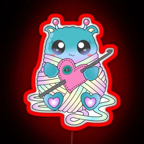 Amicreatures Logo Crochet Monster Amigurumi RGB Neon Sign