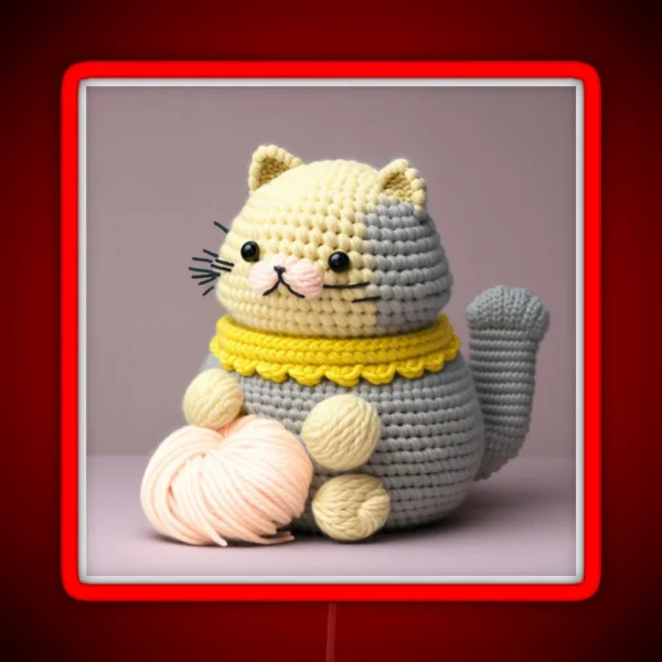 Amigurumi Cat RGB Neon Sign