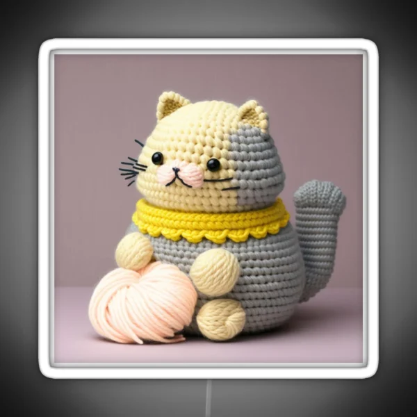 Amigurumi Cat RGB Neon Sign
