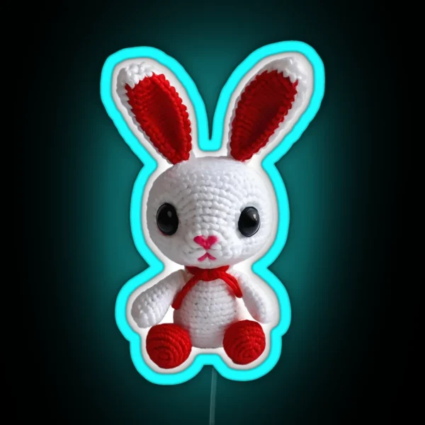 Amigurumi Cute Bunny 03 RGB Neon Sign