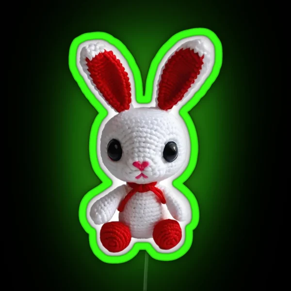 Amigurumi Cute Bunny 03 RGB Neon Sign