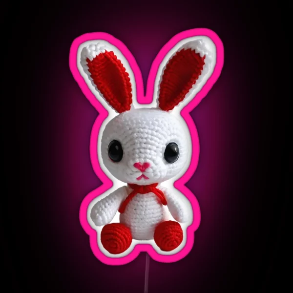 Amigurumi Cute Bunny 03 RGB Neon Sign