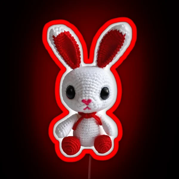 Amigurumi Cute Bunny 03 RGB Neon Sign