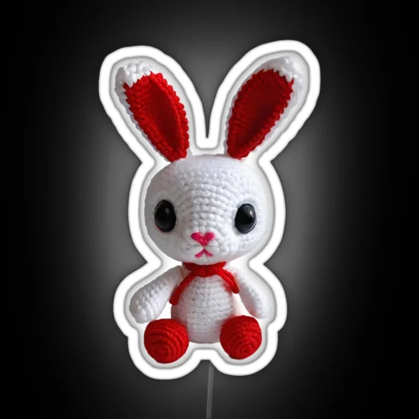 Amigurumi Cute Bunny 03 RGB Neon Sign