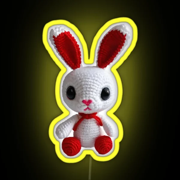 Amigurumi Cute Bunny 03 RGB Neon Sign