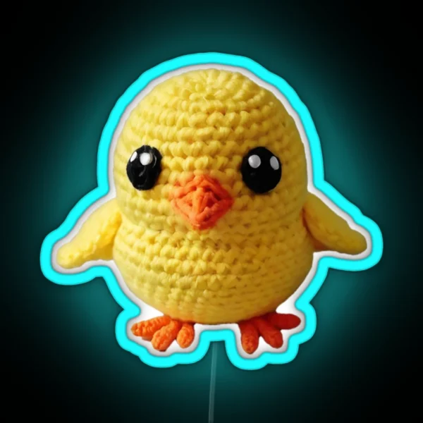 Amigurumi Cute Chick 02 RGB Neon Sign