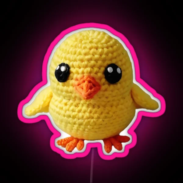 Amigurumi Cute Chick 02 RGB Neon Sign