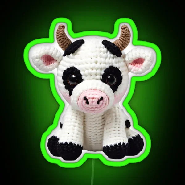 Amigurumi Cute Cow 02 RGB Neon Sign