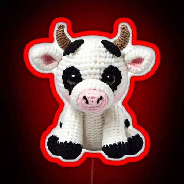 Amigurumi Cute Cow 02 RGB Neon Sign