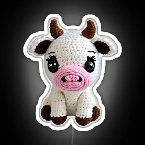 Amigurumi Cute Cow RGB Neon Sign