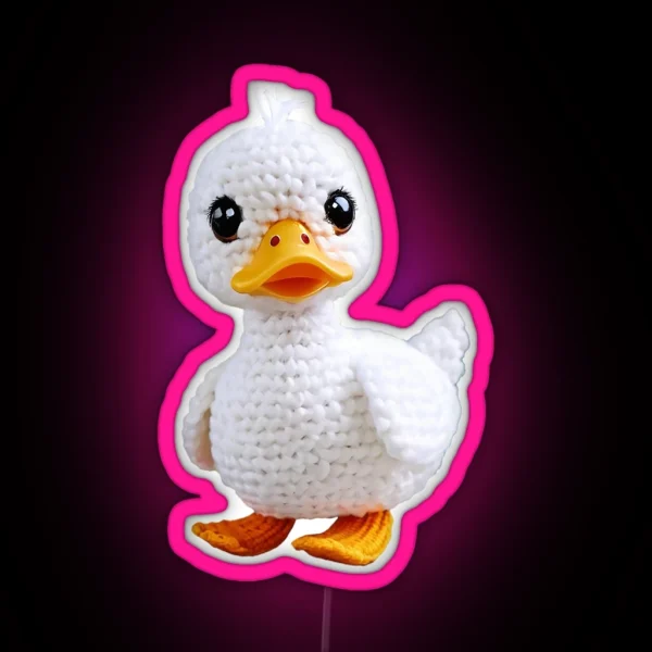 Amigurumi Cute Duck 02 RGB Neon Sign