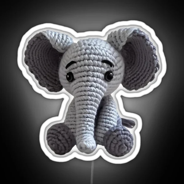 Amigurumi Cute Elephant RGB Neon Sign