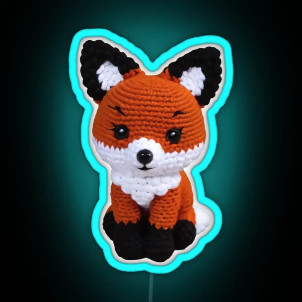 Amigurumi Cute Fox RGB Neon Sign