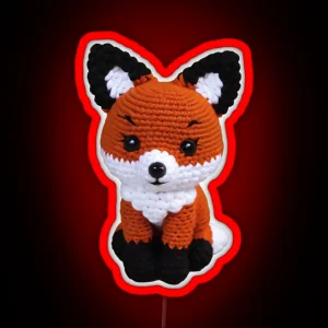 Amigurumi Cute Fox RGB Neon Sign