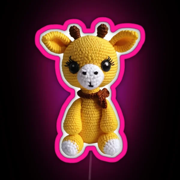 Amigurumi Cute Giraffe RGB Neon Sign