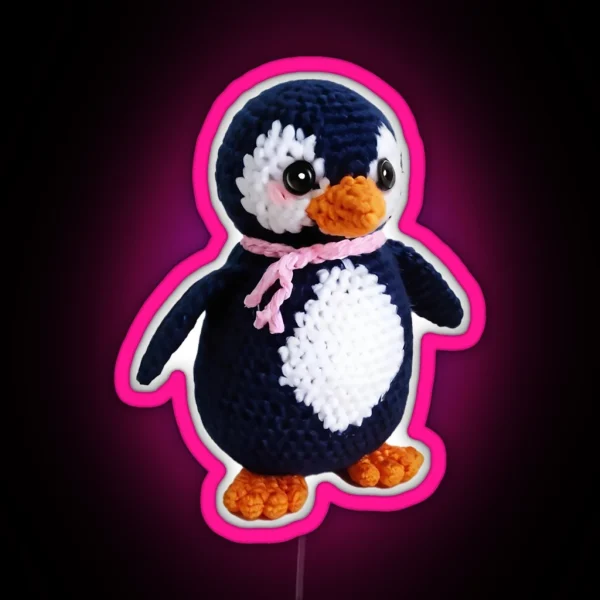 Amigurumi Cute Penguin RGB Neon Sign