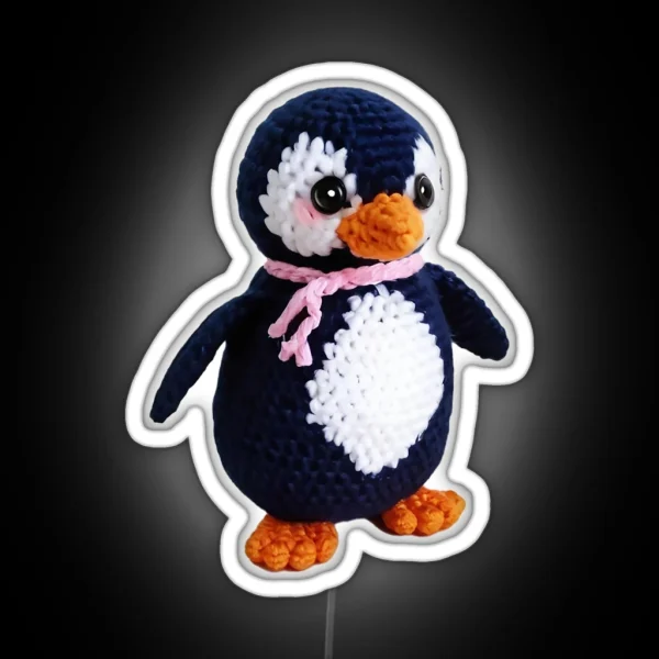 Amigurumi Cute Penguin RGB Neon Sign