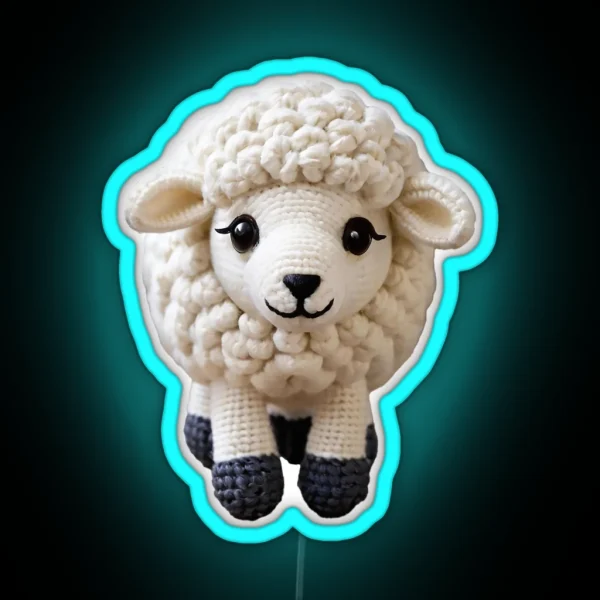 Amigurumi Cute Sheep RGB Neon Sign