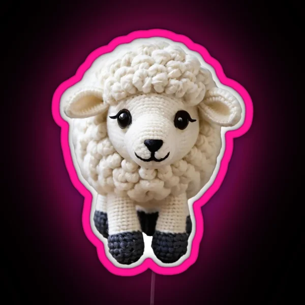 Amigurumi Cute Sheep RGB Neon Sign